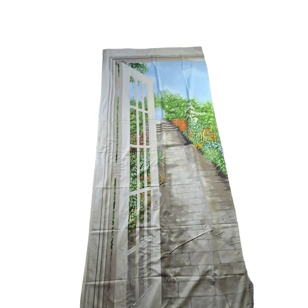 Landscape Curtains Window Art Murals 2 English Garden Panels Louise Hamil